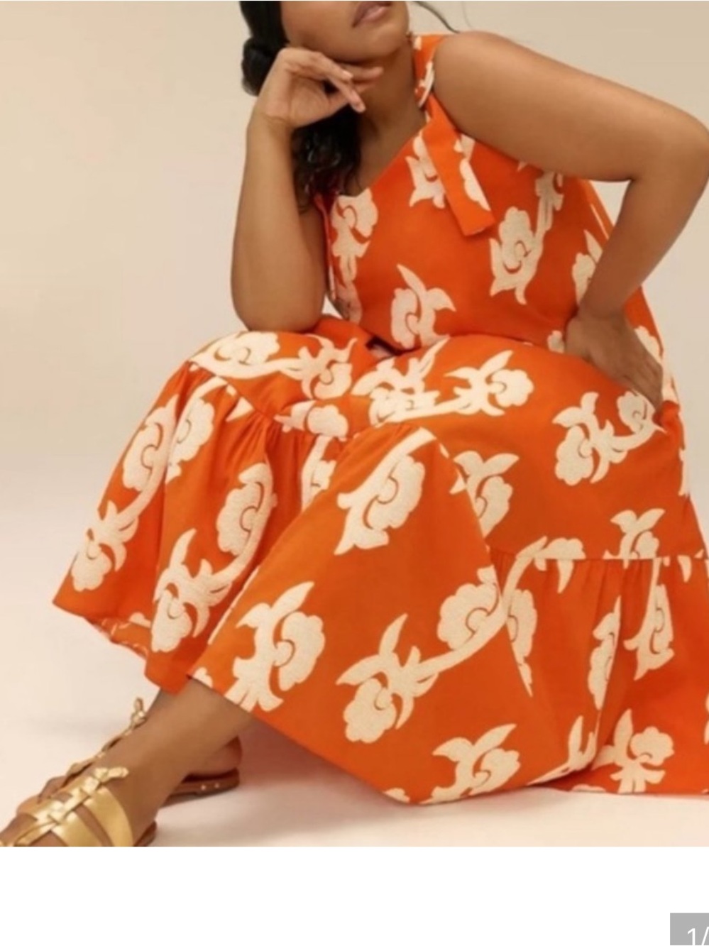 Anthropologie Phoebe Flounced Maxi Dress Exquise - Picture 7 of 16